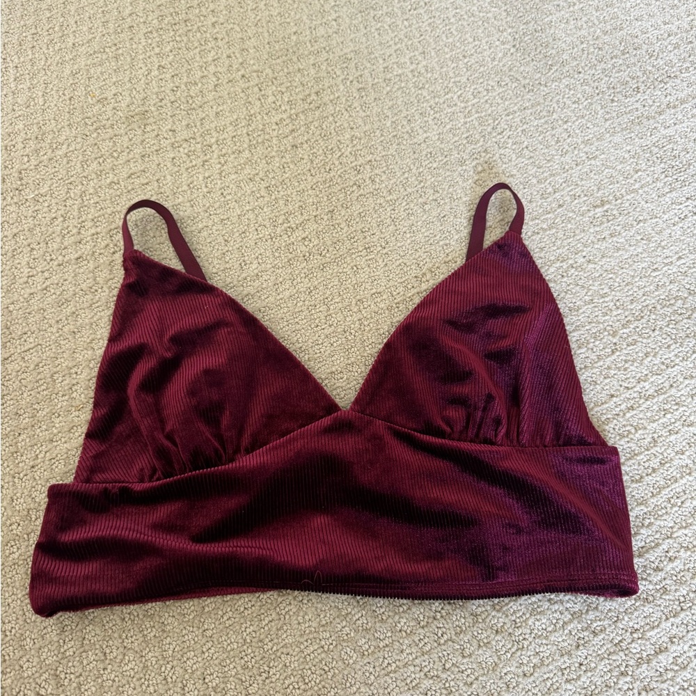 Elegant Burgundy Bralette